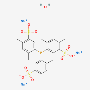 molecular formula C24H26Na3O10PS3 B6338436 Tris(4,6-dimethyl-3-sulfonatophenyl)phosphine trisodium salt hydrate, 97% CAS No. 1166403-40-2