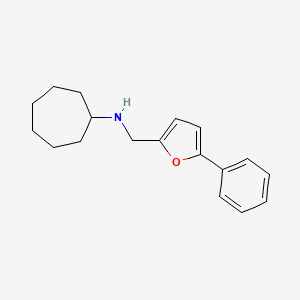 molecular formula C18H23NO B6338448 Cycloheptyl-(5-phenyl-furan-2-ylmethyl)-amine, 95% CAS No. 179055-61-9