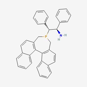 molecular formula C36H30NP B6338450 (1R,2R)-2-[(4S,11bR)-3,5-Dihydro-4H-dinaphtho[2,1-c:1',2'-e]phosphepin-4-yl]-1,2-diphenylethanamine, 97% CAS No. 1469882-57-2