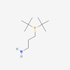 molecular formula C11H26NP B6338452 3-(Di-t-butylphosphino)propylamine, 97% (10 wt% in THF) CAS No. 1196147-72-4