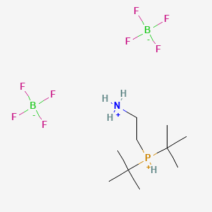molecular formula C10H26B2F8NP B6338453 (2-Ammonioethyl)di-t-butylphosphonium bis(tetrafluoroborate), 97% CAS No. 1222630-51-4
