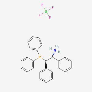 molecular formula C26H25BF4NP B6338460 (1R,2R)-2-(Diphenylphosphino)-1,2-diphenylethylaminium tetrafluoroborate, 97% CAS No. 1222630-64-9