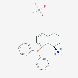 molecular formula C22H23BF4NP B6338463 (R)-8-(Diphenylphosphino)-1,2,3,4-tetrahydronaphthalen-1-aminium tetrafluoroborate, 97% CAS No. 1222630-73-0