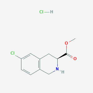 molecular formula C11H13Cl2NO2 B6338521 (S)-Methyl 6-chloro-1,2,3,4-tetrahydroisoquinoline-3-carboxylate hydrochloride CAS No. 1956434-63-1