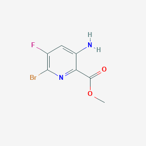 molecular formula C7H6BrFN2O2 B6338542 Methyl 3-amino-6-bromo-5-fluoropicolinate CAS No. 1052714-13-2