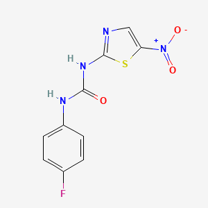 molecular formula C10H7FN4O3S B6338580 1-(4-Fluoro-phenyl)-3-(5-nitro-thiazol-2-yl)-urea CAS No. 790-88-5