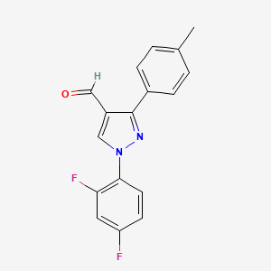 molecular formula C17H12F2N2O B6338598 1-(2,4-Difluorophenyl)-3-p-tolyl-1H-pyrazole-4-carbaldehyde CAS No. 618098-75-2