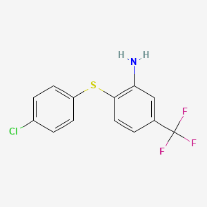 molecular formula C13H9ClF3NS B6338618 2-[(4-Chlorophenyl)thio]-5-(trifluoromethyl)aniline CAS No. 32631-27-9