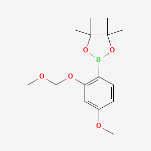 molecular formula C15H23BO5 B6338624 2-(4-Methoxy-2-(methoxymethoxy)phenyl)-4,4,5,5-tetramethyl-1,3,2-dioxaborolane CAS No. 1104195-44-9