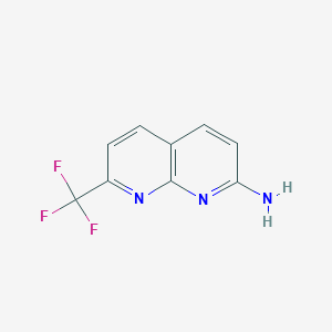 molecular formula C9H6F3N3 B6338674 7-(Trifluoromethyl)-1,8-naphthyridin-2-amine CAS No. 1146081-30-2