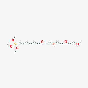 molecular formula C16H36O7Si B6338676 (6-(2-(2-(2-Methoxyethoxy)ethoxy)ethoxy)hexyl)trimethoxysilane CAS No. 1148026-97-4
