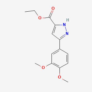 molecular formula C14H16N2O4 B6338680 Ethyl 5-(3,4-dimethoxyphenyl)-1H-pyrazole-3-carboxylate CAS No. 1326810-68-7