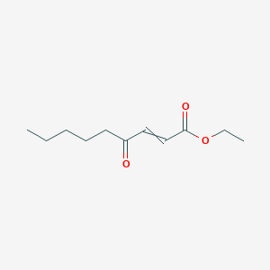 molecular formula C11H18O3 B6338719 Ethyl 4-oxo-2-nonenoate CAS No. 18812-29-8