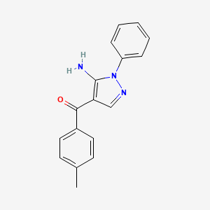 molecular formula C17H15N3O B6338773 (5-Amino-1-phenyl-1H-pyrazol-4-yl)(p-tolyl)methanone CAS No. 264927-81-3
