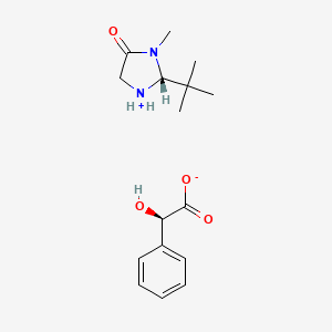 (R)-2-t-Butyl-3-methyl-4-oxoimidazolidin-1-ium (R)-2-hydroxy-2-phenylacetate
