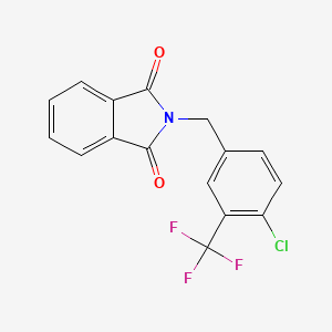 molecular formula C16H9ClF3NO2 B6338793 2-[4-Chloro-3-(trifluoromethyl)benzyl]-1H-isoindole-1,3(2H)-dione, 98% CAS No. 62039-89-8