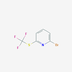 molecular formula C6H3BrF3NS B6338796 2-Bromo-6-(trifluoromethylthio)pyridine, 97% CAS No. 1204234-28-5