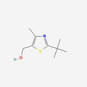 molecular formula C9H15NOS B6338803 2-tert-Butyl-4-methylthiazole-5-methanol;  97% CAS No. 1256483-61-0