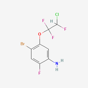 molecular formula C8H5BrClF4NO B6338811 4-Bromo-5-(2-chloro-1,1,2-trifluoroethoxy)-2-fluoroaniline, 98% CAS No. 1301739-52-5