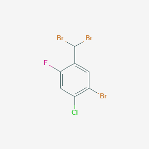 molecular formula C7H3Br3ClF B6338832 5-Bromo-4-chloro-2-fluorobenzal bromide, 96% CAS No. 1301739-73-0