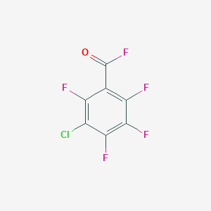 molecular formula C7ClF5O B6338840 5-Chloro-2,3,4,6-tetrafluorobenzoyl fluoride, 97% CAS No. 13702-80-2