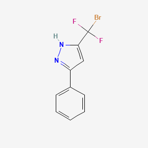 molecular formula C10H7BrF2N2 B6338896 3-(Bromodifluoromethyl)-5-phenyl-1H-pyrazole;  95% CAS No. 1355046-54-6