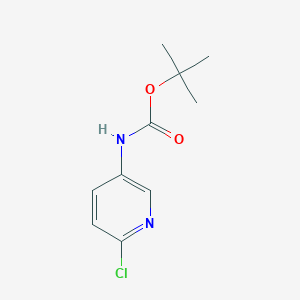 molecular formula C10H13ClN2O2 B063389 叔丁酸 (6-氯吡啶-3-基) 氨基甲酸酯 CAS No. 171178-45-3