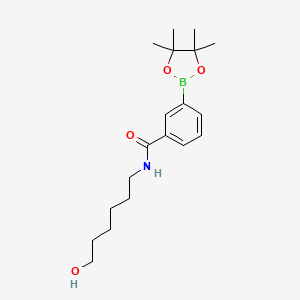 molecular formula C19H30BNO4 B6338904 N-(6-Hydroxyhexyl)-3-aminocarbonylphenylboronic acid, pinacol ester CAS No. 1227098-70-5