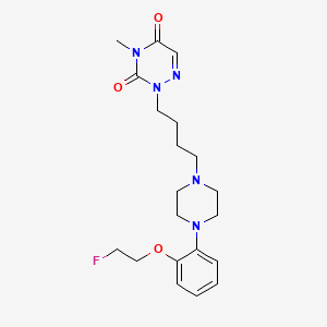 molecular formula C20H28FN5O3 B6338929 2-(4-{4-[2-(2-Fluoro-ethoxy)-phenyl]-piperazin-1-yl}-butyl)-4-methyl-2H-[1,2,4]triazine-3,5-dione CAS No. 1351409-39-6