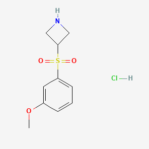 molecular formula C10H14ClNO3S B6338938 3-[(3-Methoxyphenyl)sulfonyl]azetidine hydrochloride CAS No. 1185295-01-5