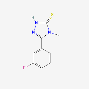 molecular formula C9H8FN3S B6338940 5-(3-Fluoro-phenyl)-4-methyl-4H-[1,2,4]triazole-3-thiol CAS No. 144165-22-0