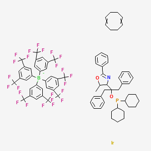 molecular formula C77H70BF24IrNO2P- B6338943 (R,R)-[COD]Ir[cy2PThrePHOX], 97%, CAS No. 880262-14-6