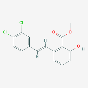 molecular formula C16H12Cl2O3 B6338980 2-[2-(3,4-二氯苯基)-乙烯基]-6-羟基苯甲酸甲酯 CAS No. 1171921-85-9