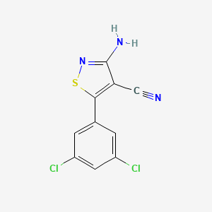 molecular formula C10H5Cl2N3S B6338985 3-Amino-5-(3,5-dichloro-phenyl)-isothiazole-4-carbonitrile CAS No. 1171921-97-3