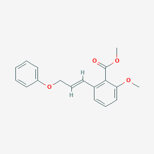 molecular formula C18H18O4 B6338991 2-Methoxy-6-(3-phenoxy-propenyl)-benzoic acid methyl ester CAS No. 1171921-84-8