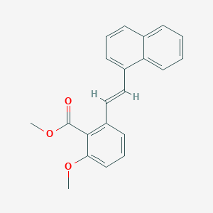 molecular formula C21H18O3 B6339041 2-Methoxy-6-(2-naphthalen-1-yl-vinyl)-benzoic acid methyl ester CAS No. 1171921-69-9