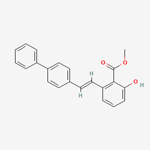 molecular formula C22H18O3 B6339105 2-(2-Biphenyl-4-yl-vinyl)-6-hydroxy-benzoic acid methyl ester CAS No. 1171924-89-2