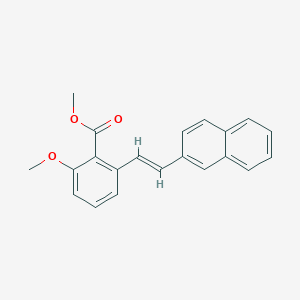 molecular formula C21H18O3 B6339118 2-Methoxy-6-(2-naphthalen-2-yl-vinyl)-benzoic acid methyl ester CAS No. 1171924-85-8