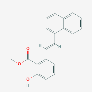 molecular formula C20H16O3 B6339126 2-Hydroxy-6-(2-naphthalen-1-yl-vinyl)-benzoic acid methyl ester CAS No. 365542-22-9