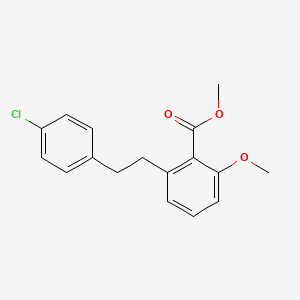 molecular formula C17H17ClO3 B6339145 2-[2-(4-Chloro-phenyl)-ethyl]-6-methoxy-benzoic acid methyl ester CAS No. 1171924-62-1