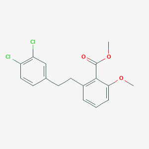 molecular formula C17H16Cl2O3 B6339149 2-[2-(3,4-Dichloro-phenyl)-ethyl]-6-methoxy-benzoic acid methyl ester CAS No. 1171924-84-7