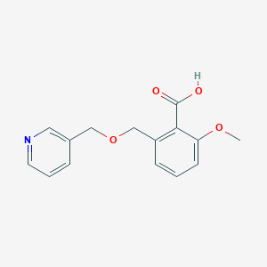 molecular formula C15H15NO4 B6339154 2-Methoxy-6-(pyridin-3-ylmethoxymethyl)-benzoic acid CAS No. 1171924-60-9