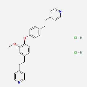 molecular formula C27H28Cl2N2O2 B6339170 4-[2-[3-Methoxy-4-[4-[2-(4-pyridyl)ethyl]phenoxy]phenyl]ethyl]pyridine dihydrochloride CAS No. 1216988-71-4