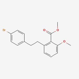 molecular formula C17H17BrO3 B6339179 2-[2-(4-Bromo-phenyl)-ethyl]-6-methoxy-benzoic acid methyl ester CAS No. 1171924-77-8
