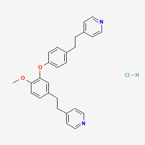 molecular formula C27H27ClN2O2 B6339186 4-[2-[4-[2-Methoxy-5-[2-(4-pyridyl)ethyl]phenoxy]phenyl]ethyl]pyridine hydrochloride CAS No. 365542-39-8