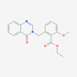 molecular formula C19H18N2O4 B6339192 2-甲氧基-6-(4-氧代-4H-喹唑啉-3-基甲基)-苯甲酸乙酯 CAS No. 1171924-59-6