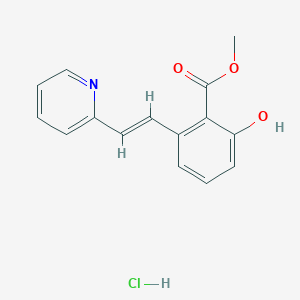 2-Hydroxy-6-(2-pyridin-2-yl-vinyl)-benzoic acid methyl ester