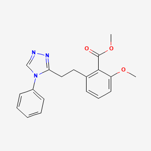 molecular formula C19H19N3O3 B6339208 2-Methoxy-6-[2-(4-phenyl-4H-[1,2,4]triazol-3-yl)-ethyl]-benzoic acid methyl ester CAS No. 365542-62-7