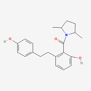 molecular formula C21H25NO3 B6339231 (2,5-Dimethyl-pyrrolidin-1-yl)-{2-hydroxy-6-[2-(4-hydroxy-phenyl)-ethyl]-phenyl}-methanone CAS No. 1171924-53-0