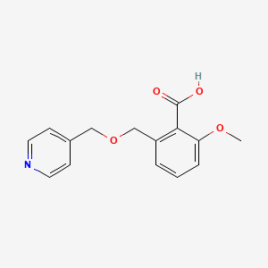 molecular formula C15H15NO4 B6339247 2-Methoxy-6-(pyridin-4-ylmethoxymethyl)-benzoic acid CAS No. 1171924-51-8